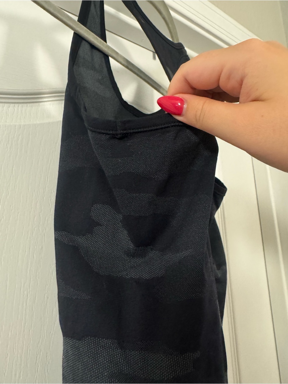 Athleta Black & Dark Gray Camo Racerback Tank - Picture 7 of 9